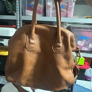 Camel Tan Leather Handbag